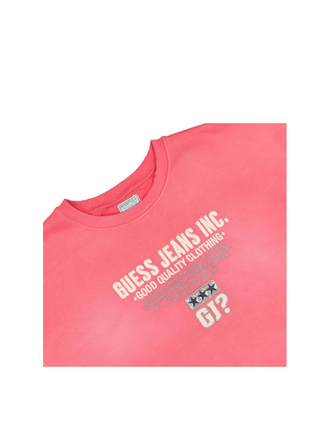 Sudadera Guess USA Crewneck Rojo Unisex