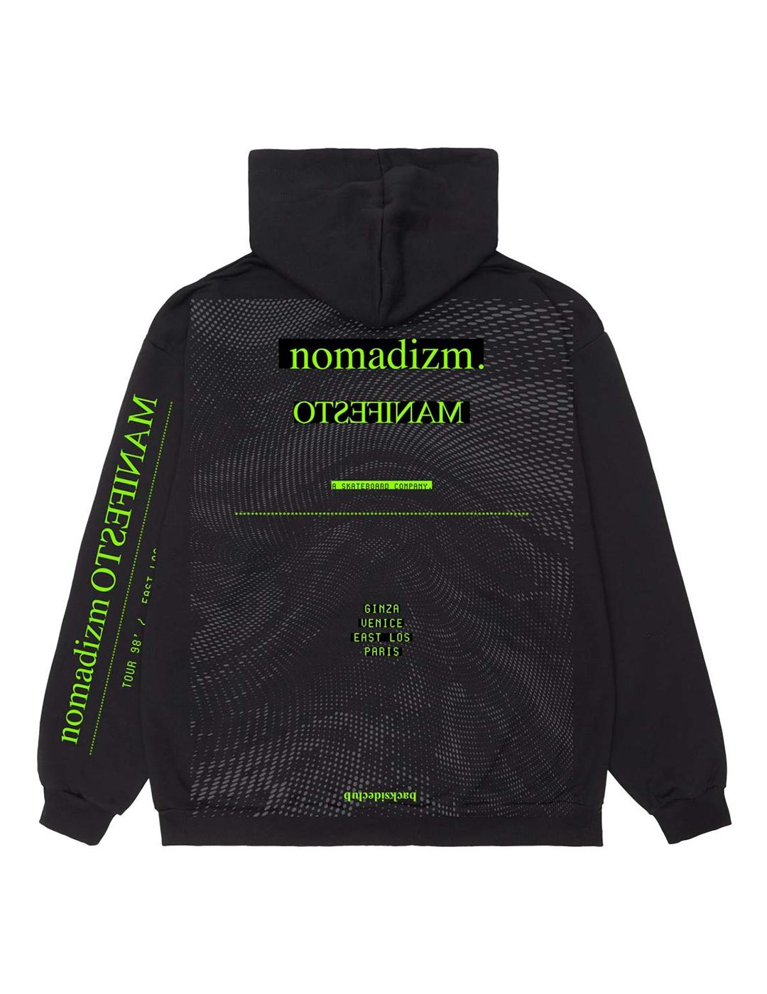 Sudadera Backside Club Hoz 516 Manifesto Negro Unisex