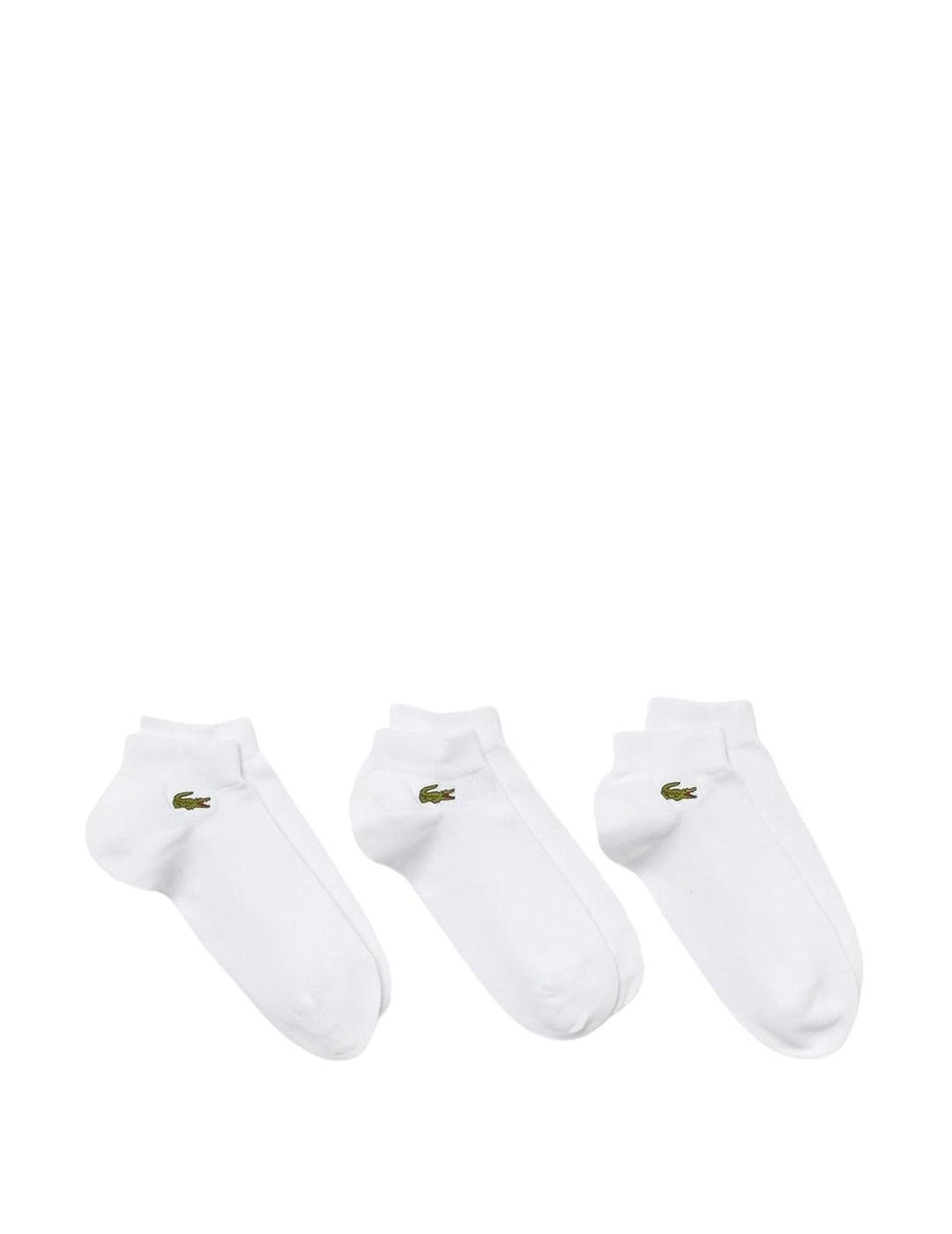 Calcetín Lacoste Low-Cut Pack Blanco Unisex