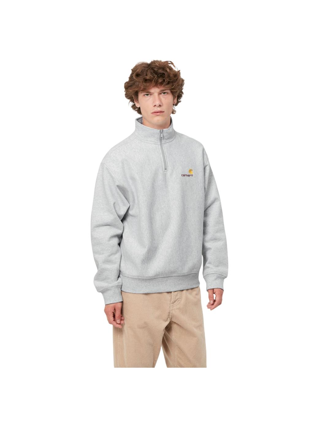 Sudadera Carhartt Wip American Script Gris Hombre