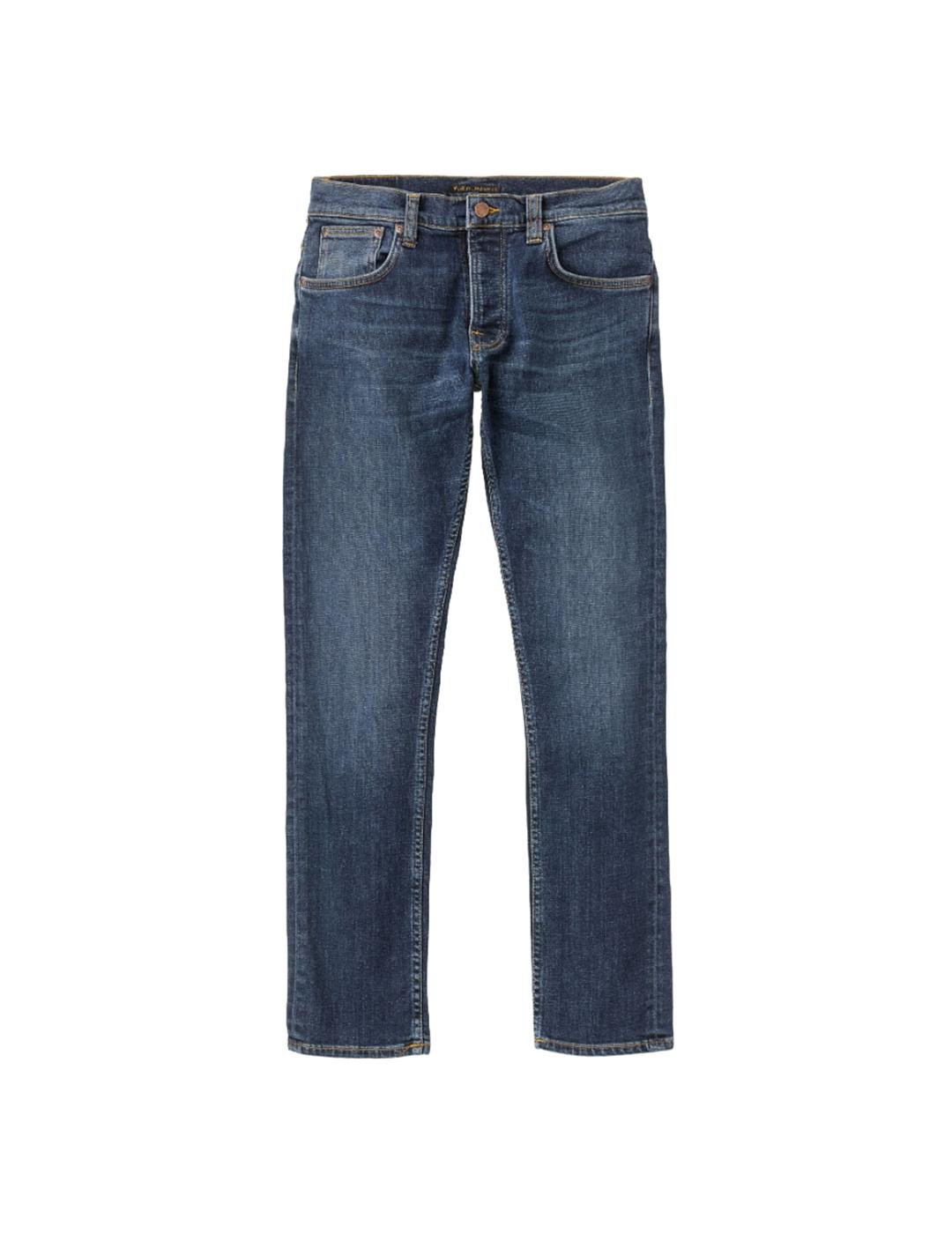 Pantalón Vaquero Nudie Jeans Grim Tim Marino Hombre