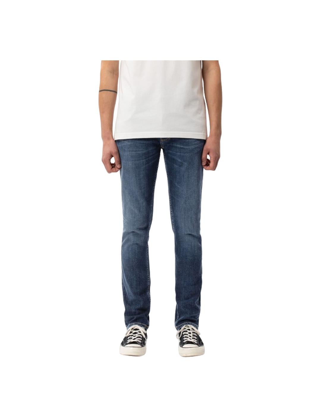 Pantalón Vaquero Nudie Jeans Grim Tim Azul Hombre