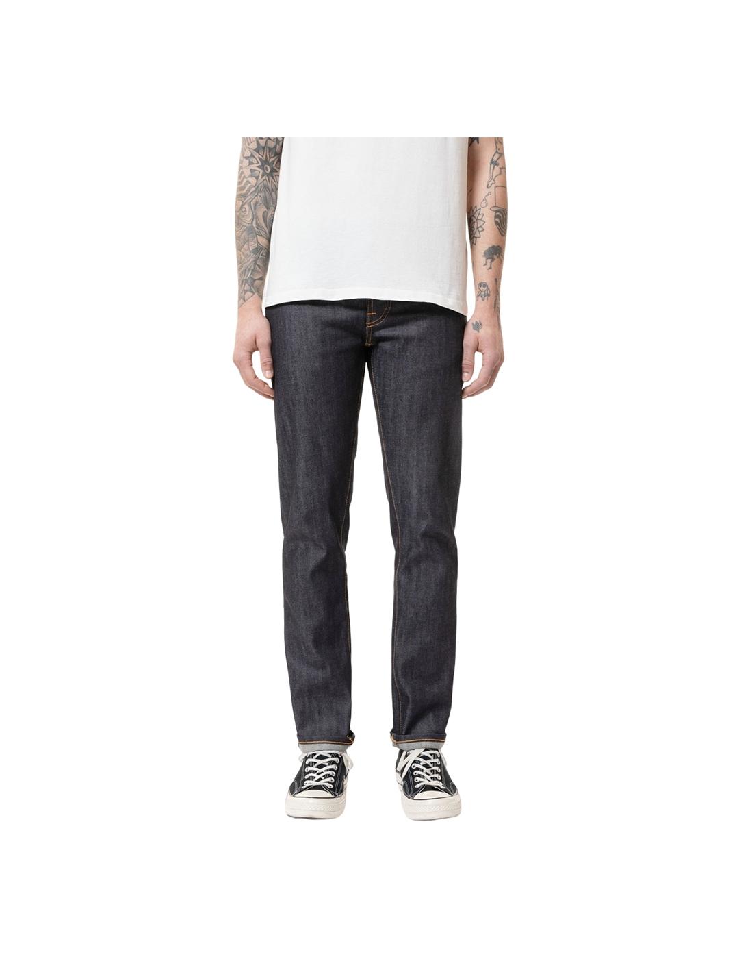 Pantalón Vaquero Nudie Jeans Dry Original Marino Hombre