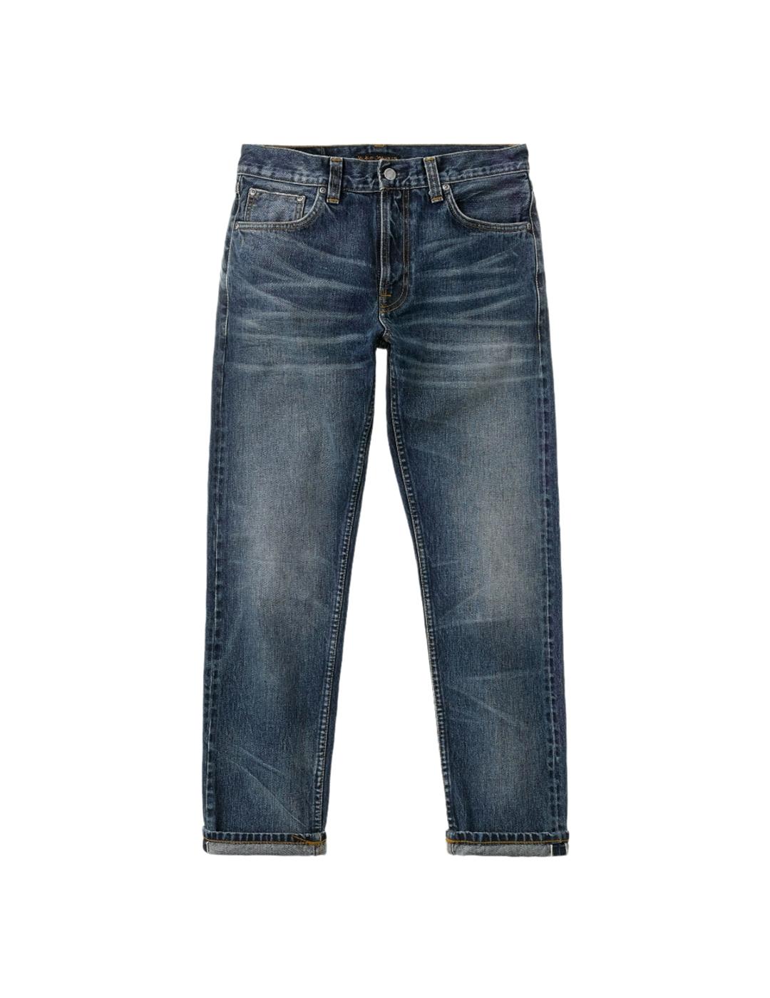 Pantalón Vaquero Nudie Jeans Steady Eddie Marino Hombre