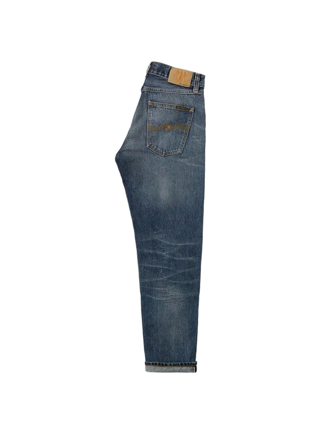 Pantalón Vaquero Nudie Jeans Steady Eddie Marino Hombre