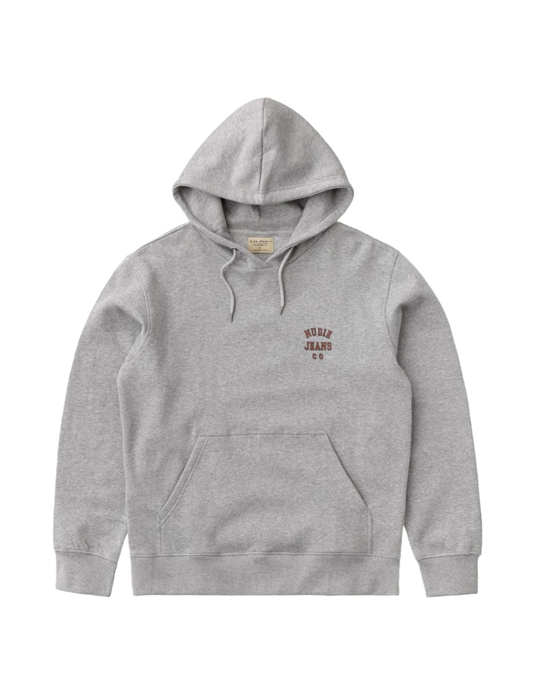 Sudadera Nudie Jeans Franke Gris Hombre