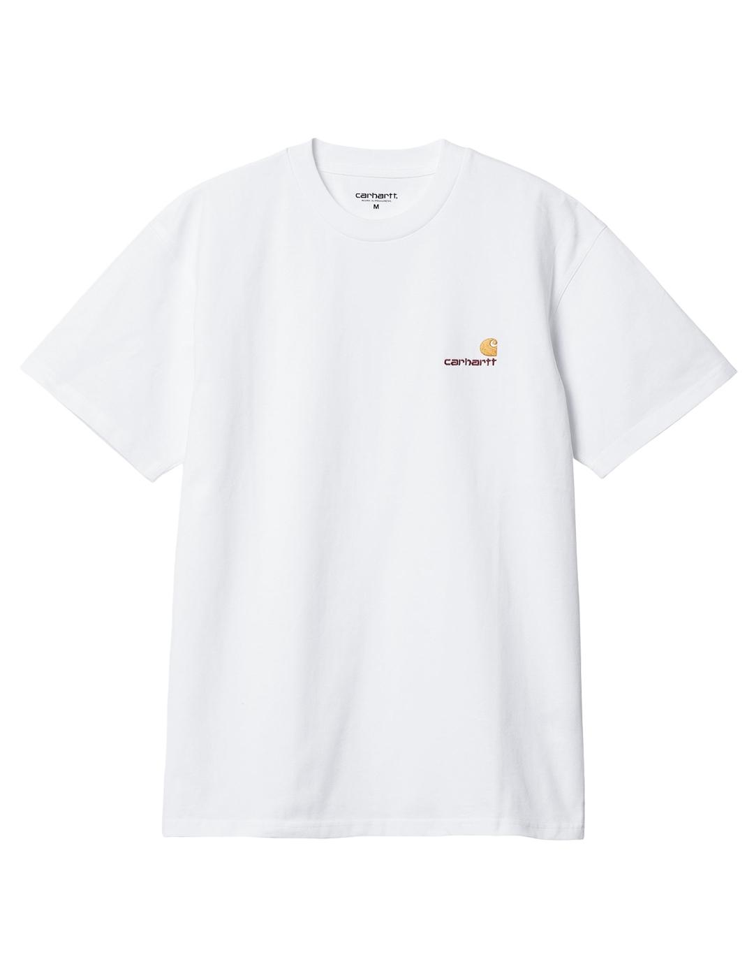 Camiseta Carhartt WIP American Script Blanco Unisex