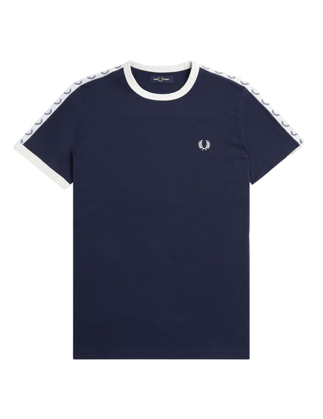 Camiseta Fred Perry Taped Ringer Marino Hombre