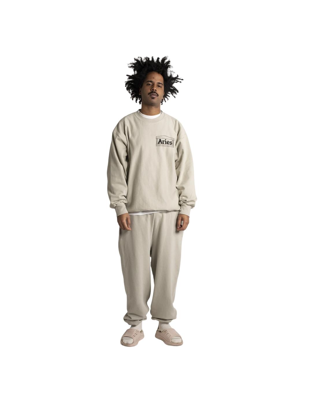 Sudadera Aries Premium Temple Beige Hombre