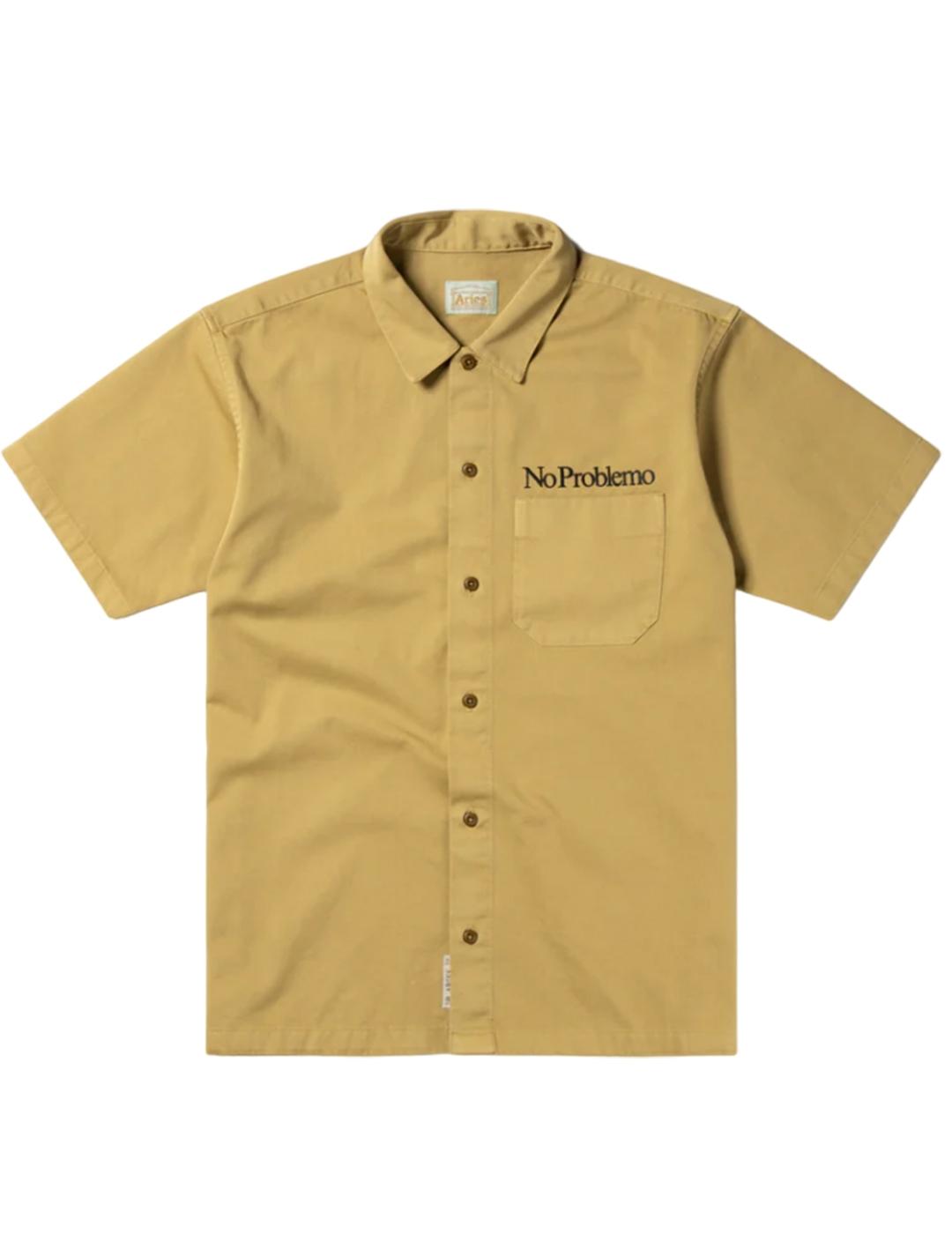 Camisa Aries Mini Problemo Uniform Beige Hombre