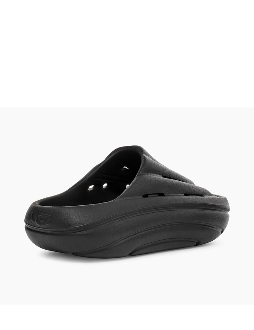 Sandalia Ugg FoamO Slide Negro Mujer