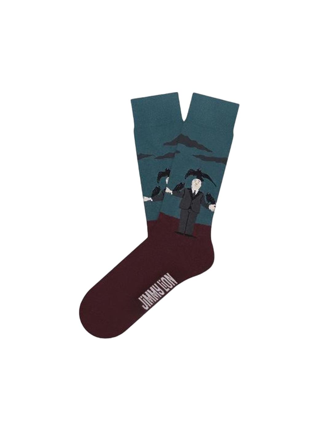 Calcetín Jimmy Lion Hitchcock Crows Rojo Unisex