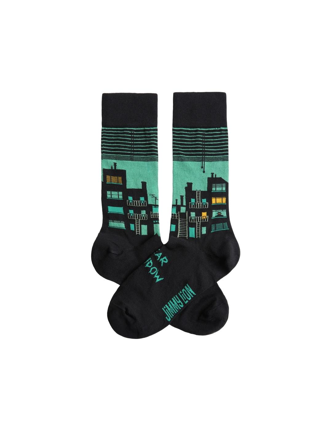 Calcetín Jimmy Lion Hitchcock Rear Window Spy Turquesa Unise