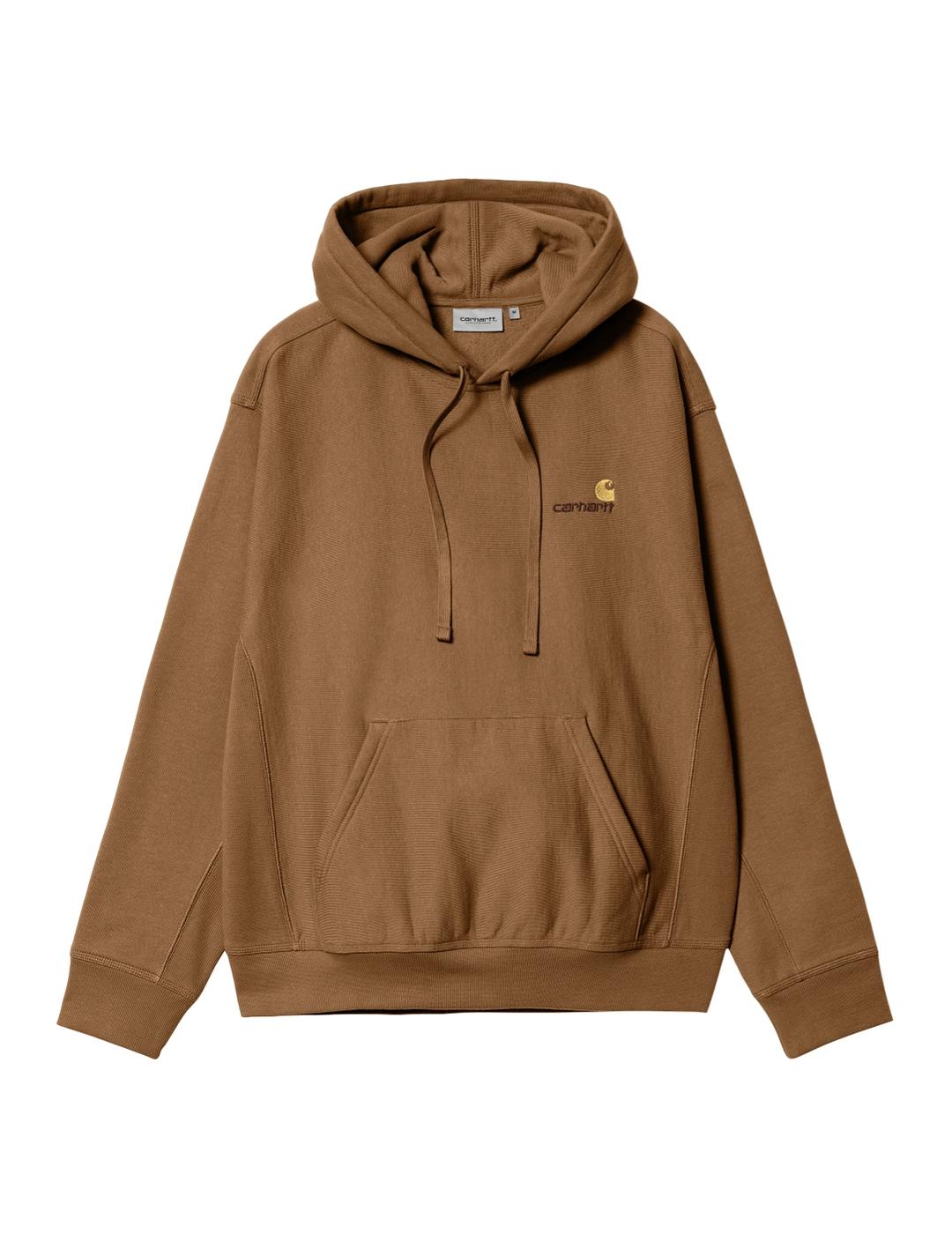 Sudadera Carhartt American Script  Marrón Hombre