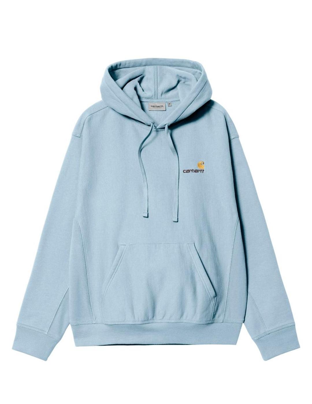 Sudadera Carhartt American Script Azul Hombre