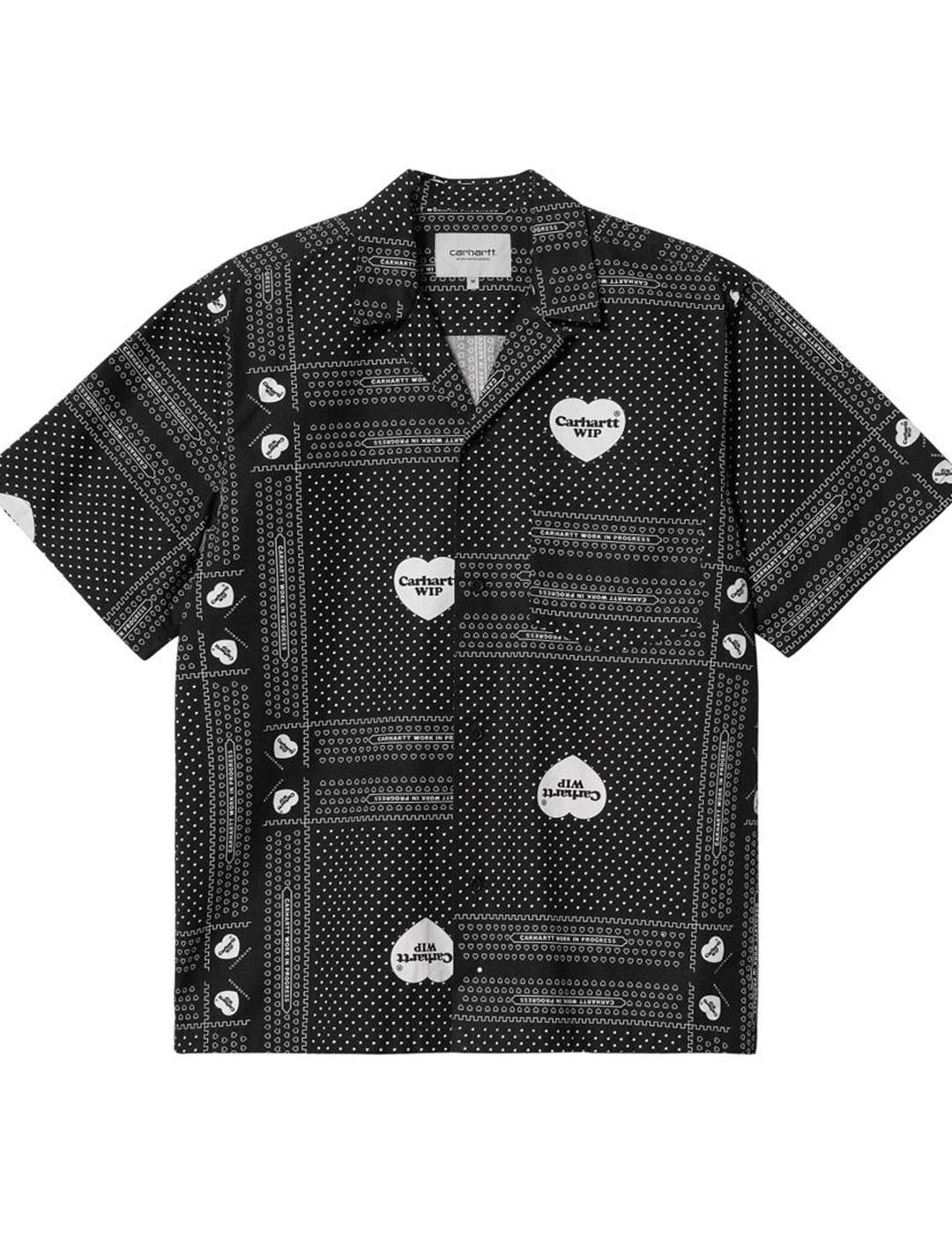 Camisa Carhartt S/S Heart Bandana Negra Hombre