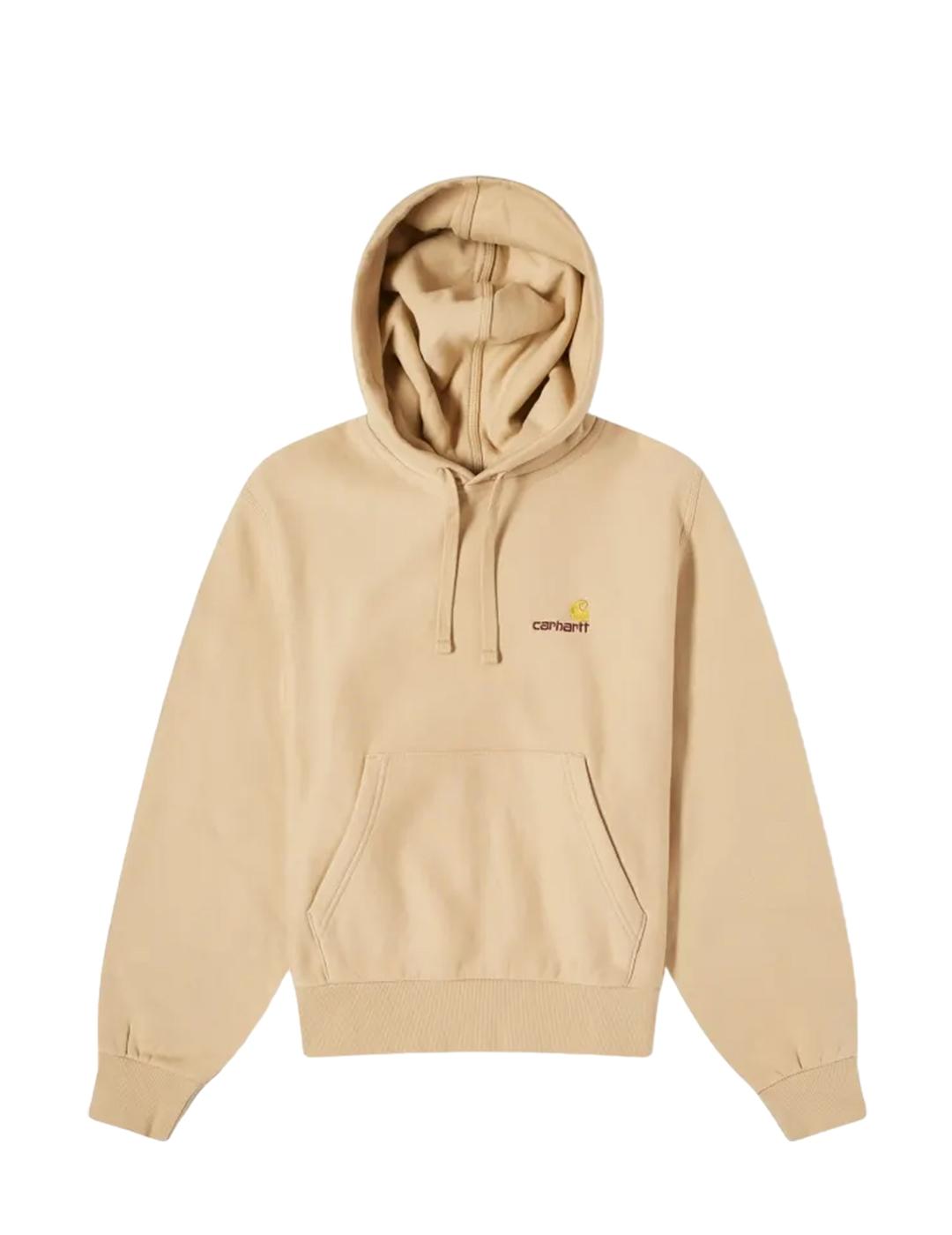 Sudadera Carhartt W HD American Script Beige Mujer