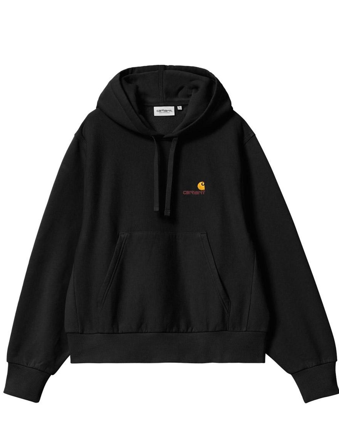 Sudadera Carhartt W' HD American Script Negra Mujer