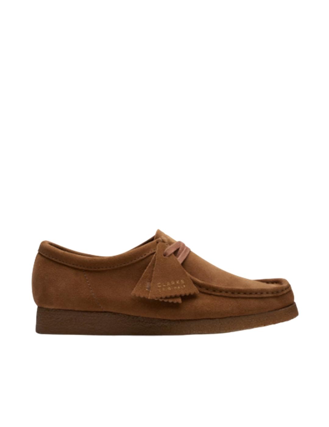 Zapato Clarks Wallabee Cola Marrón Hombre