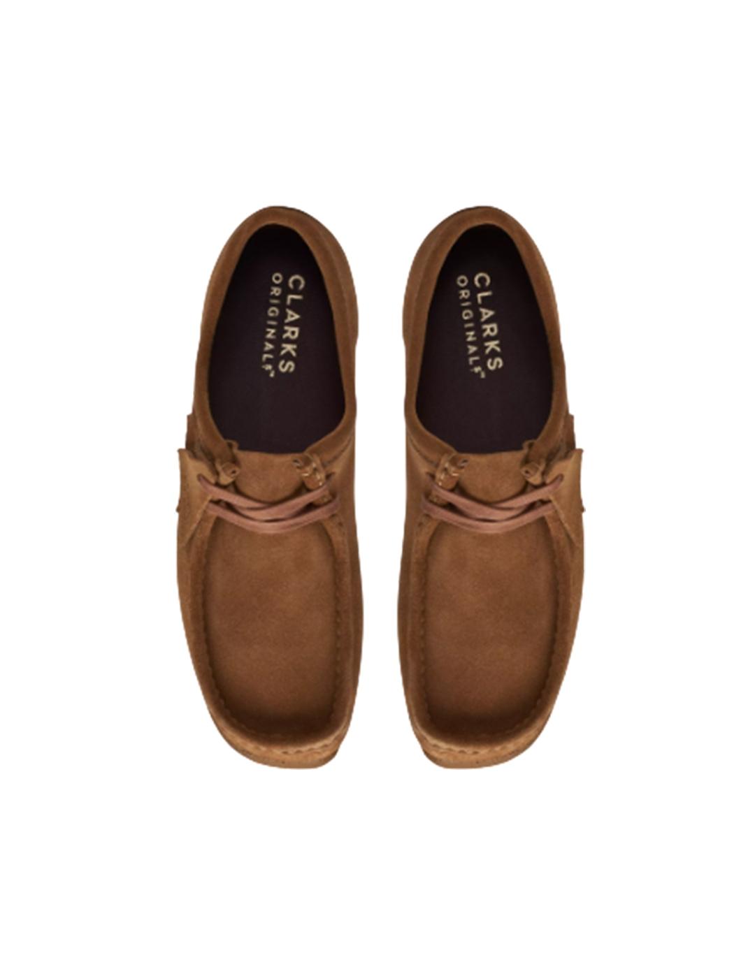 Zapato Clarks Wallabee Cola Marrón Hombre