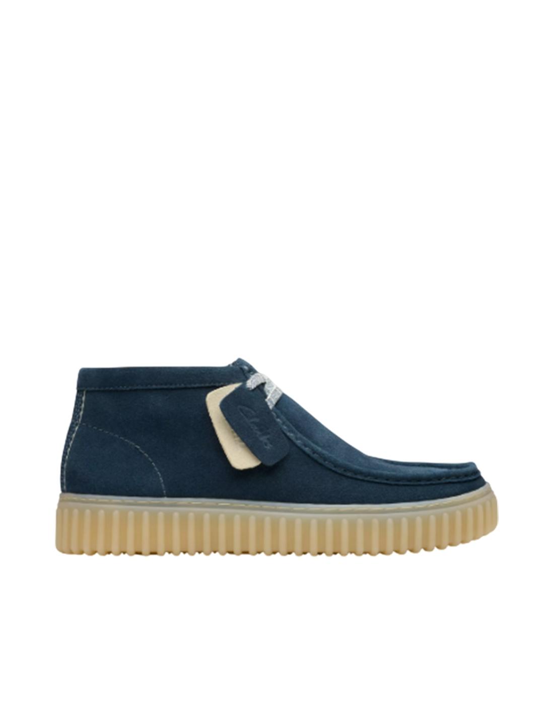 Zapato Clarks Torhill Hi Azul Hombre