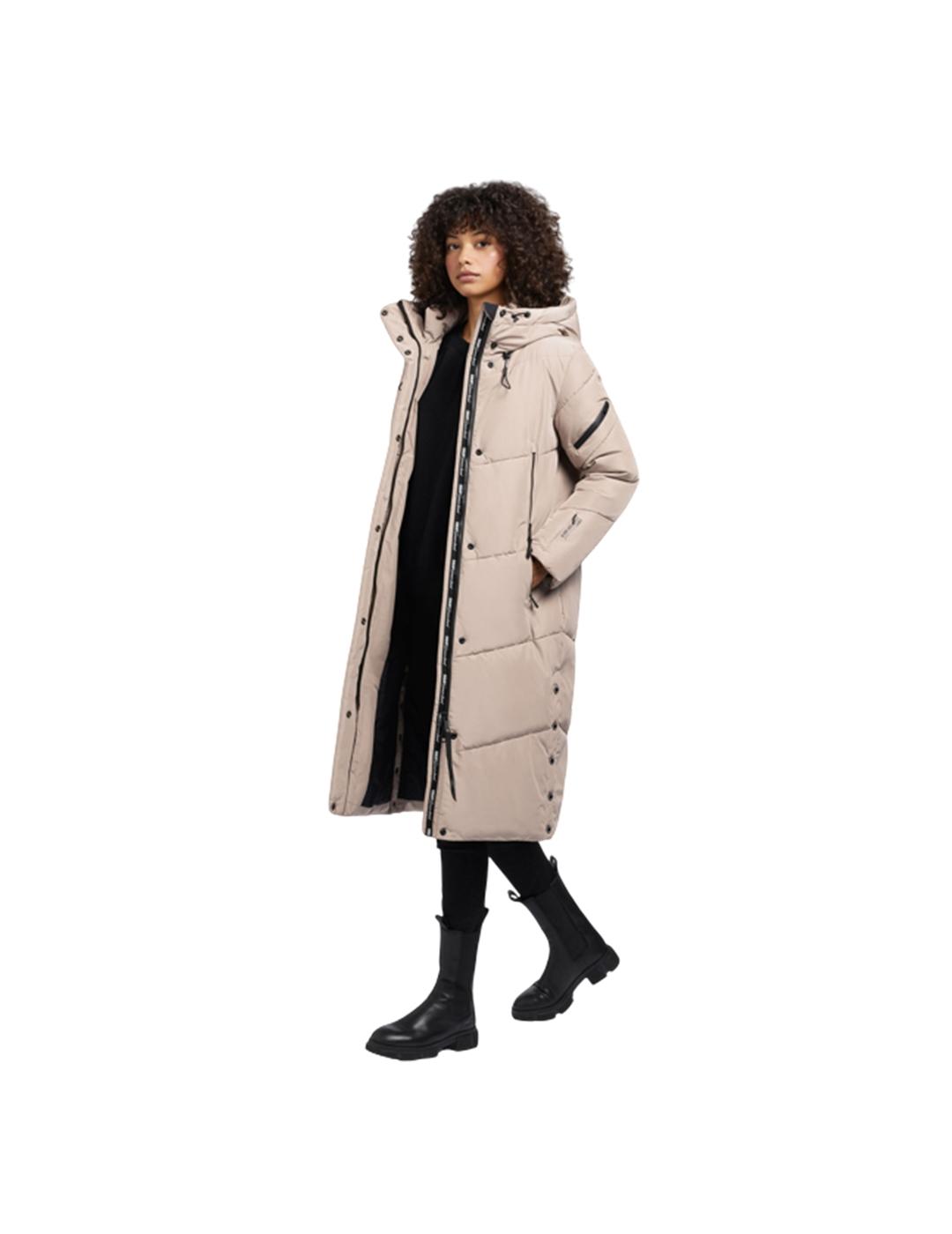 Abrigo Khujo Sonje 5 Beige Mujer