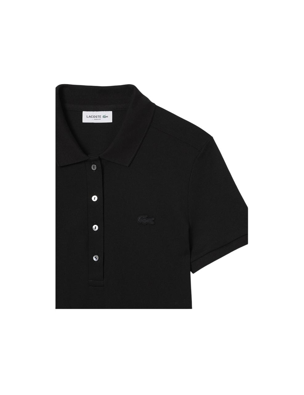 Vestido Lacoste Ajustado Negro Mujer