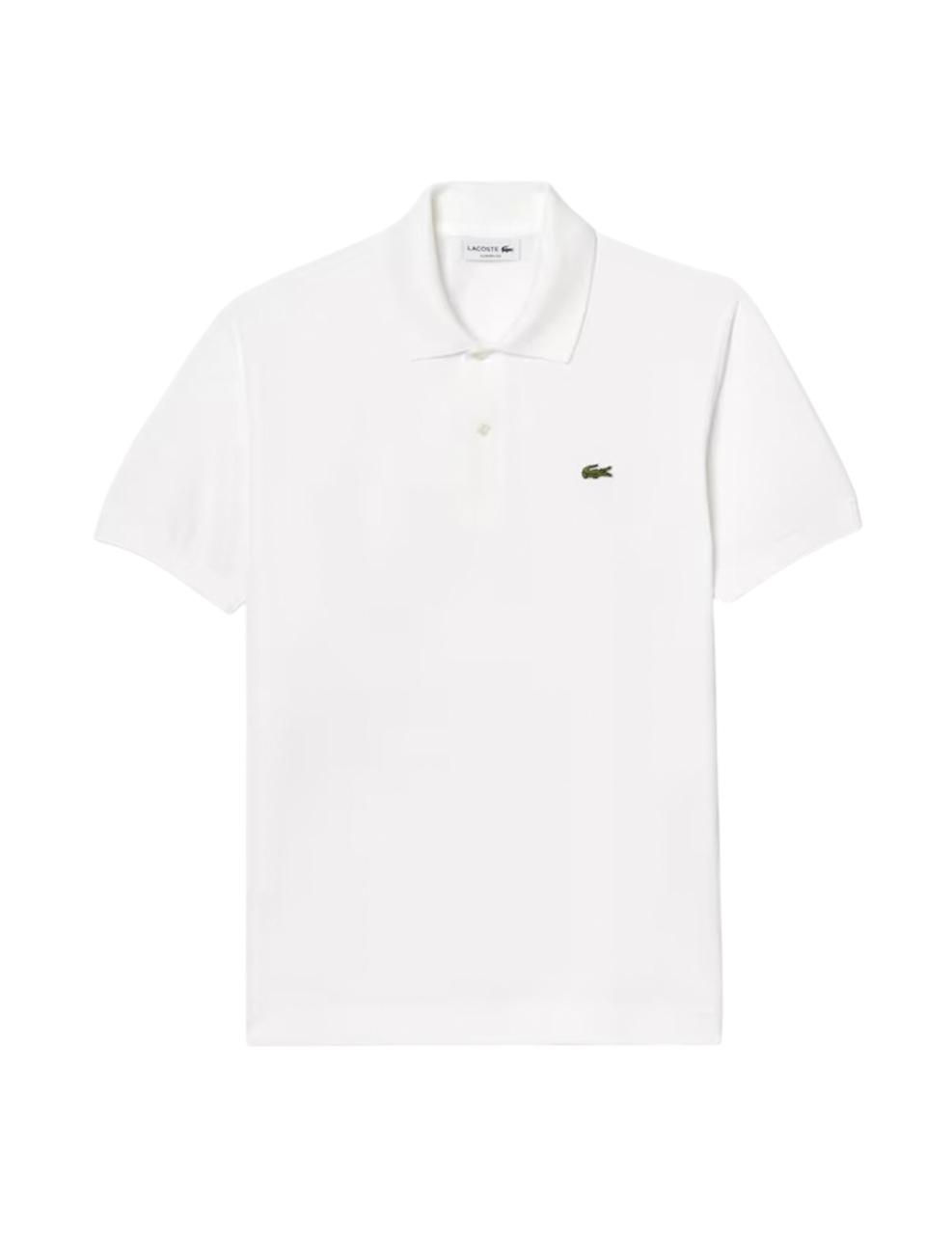 Polo Lacoste Streech Blanco Mujer