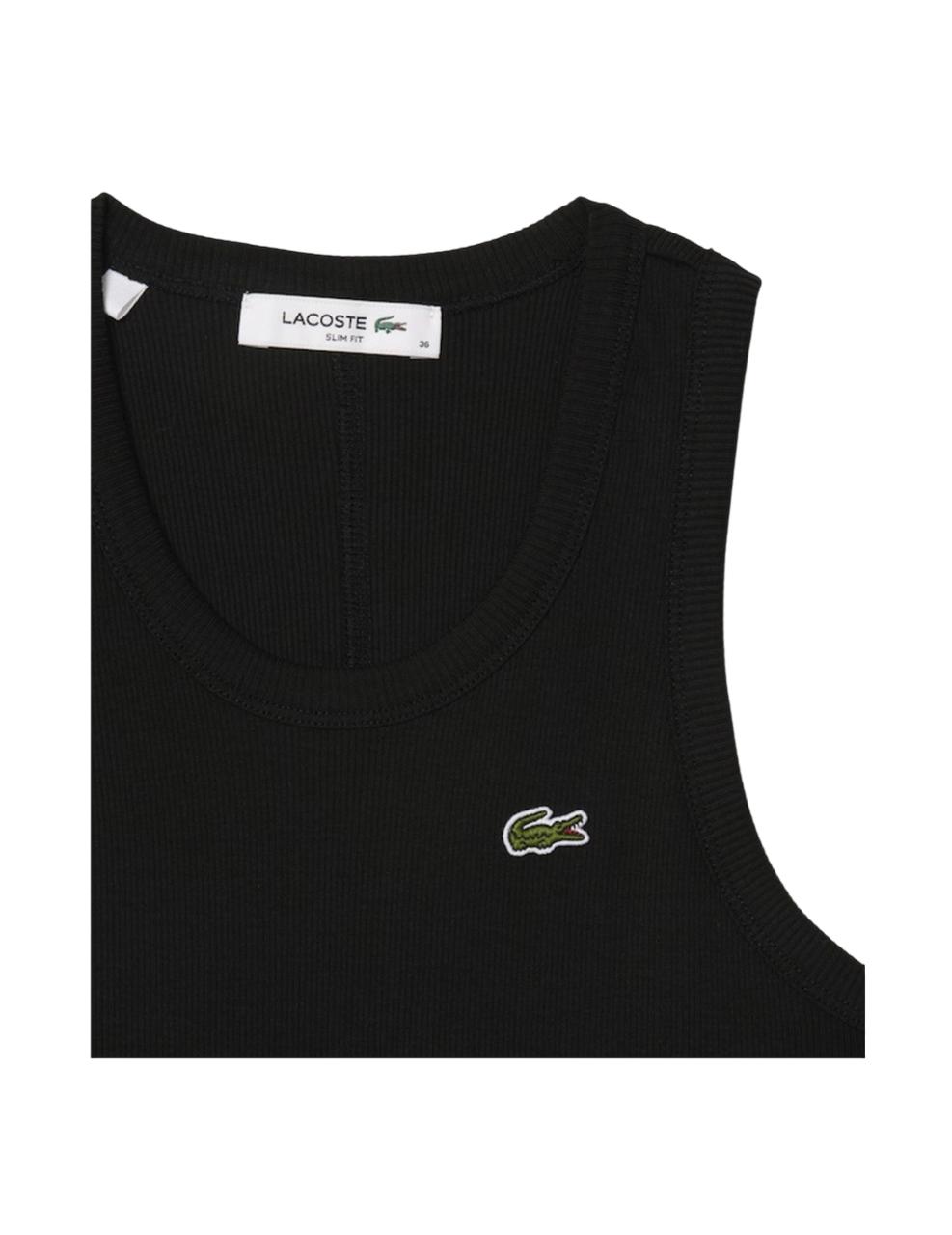 Camiseta Sin mangas Lacoste Negra Mujer