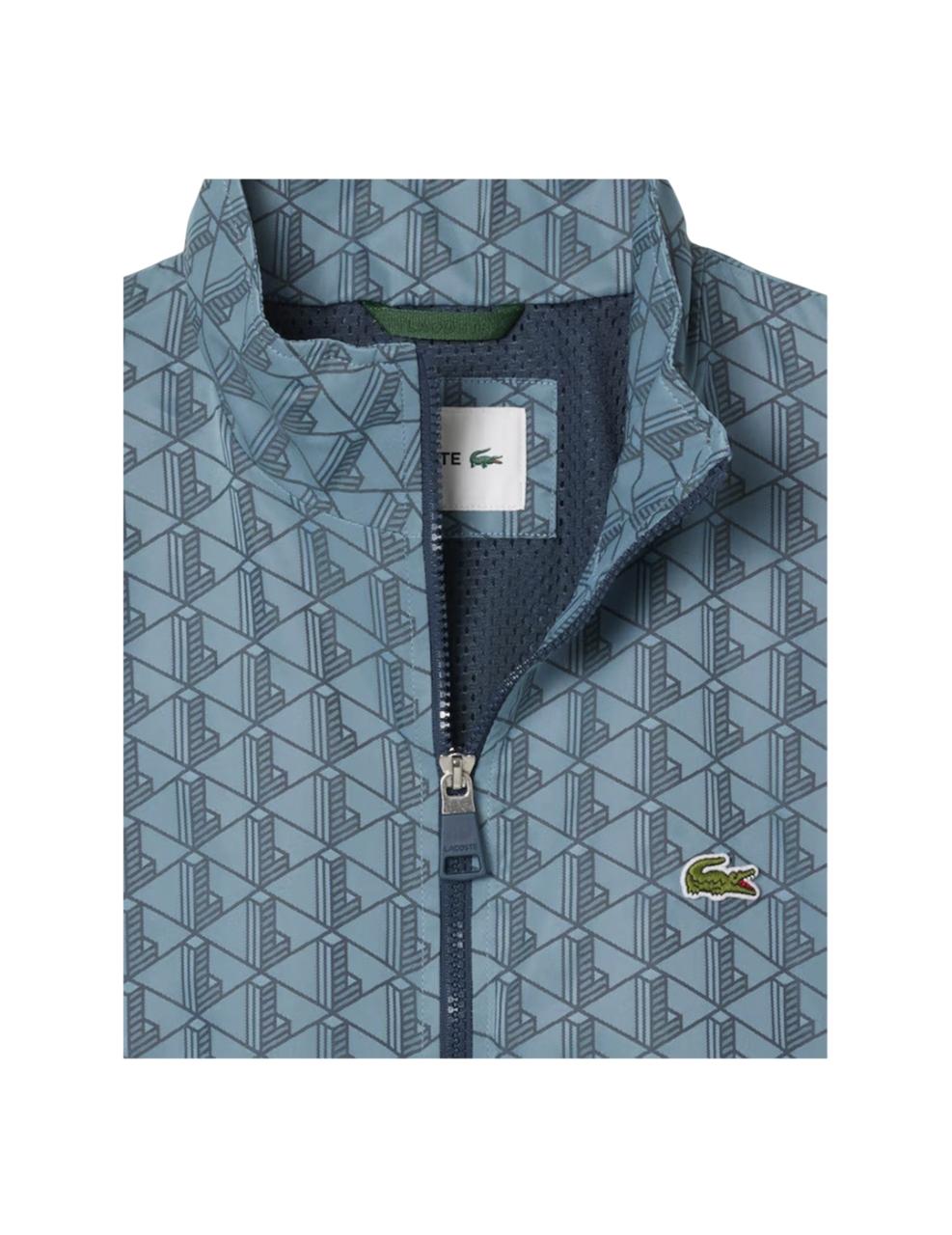 Chaqueta Lacoste Monogram Track Azul Hombre