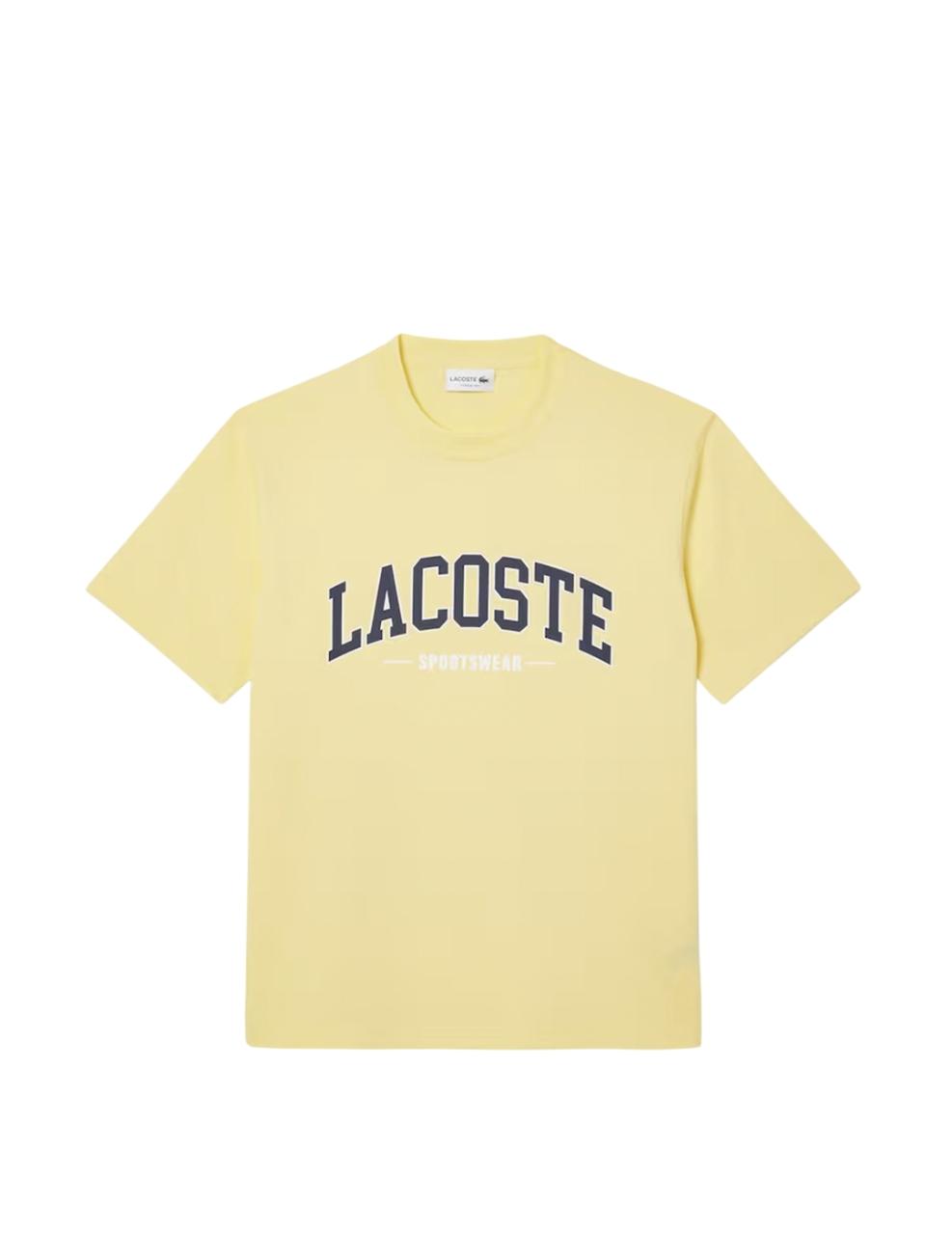 Camiseta Lacoste Regular Fit Amarillo Hombre