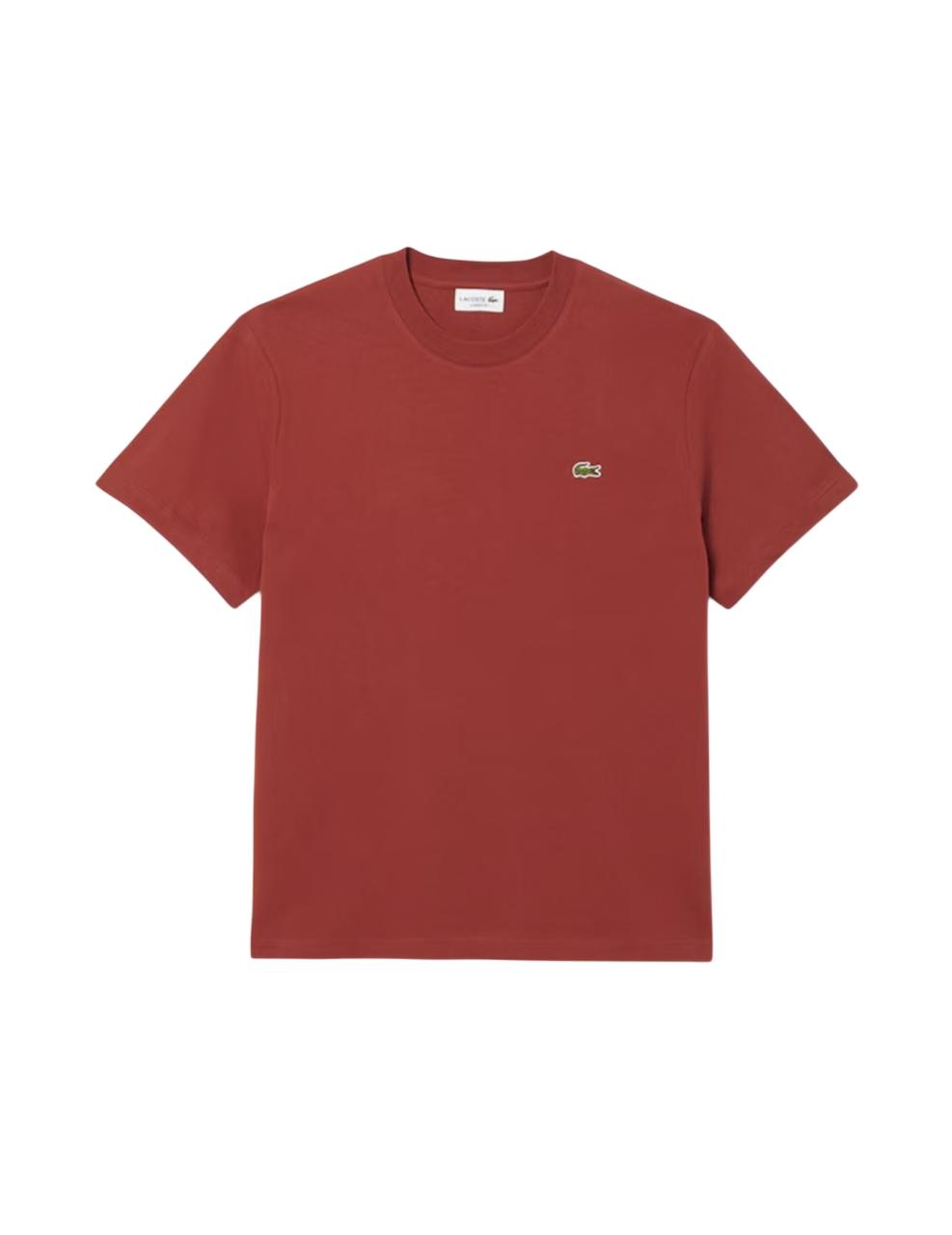 Camiseta Lacoste Classic Fit Mid Marrón Hombre