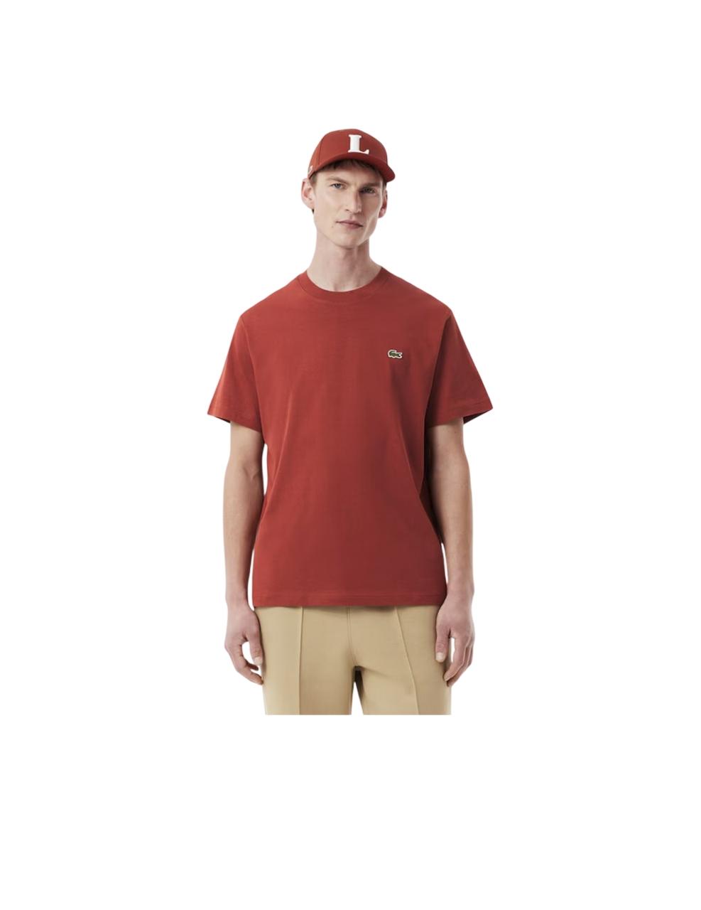 Camiseta Lacoste Classic Fit Mid Marrón Hombre