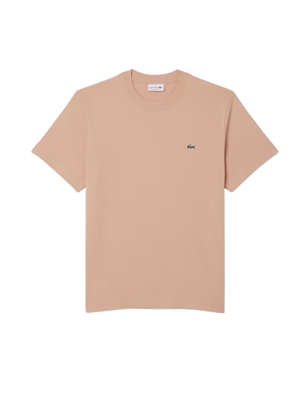 Camiseta Lacoste Classic Fit Mid Rosa Hombre