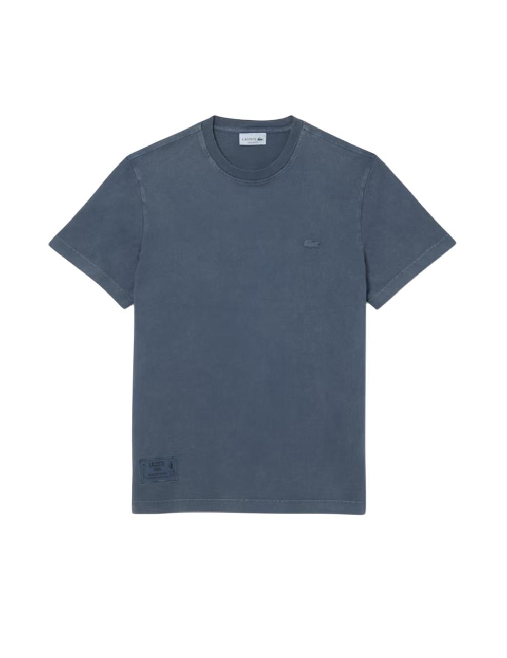 Camiseta Lacoste Washed Effect Marino Hombre
