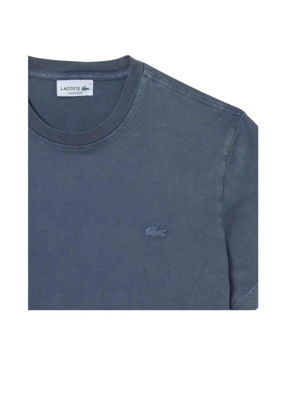 Camiseta Lacoste Washed Effect Marino Hombre