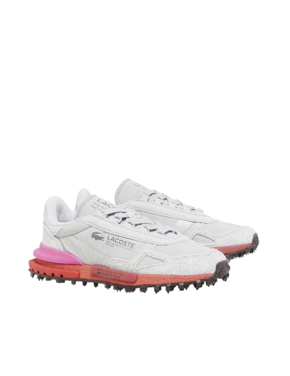 Zapatilla Lacoste ELITE ACTIVE Gris Rojo Mujer