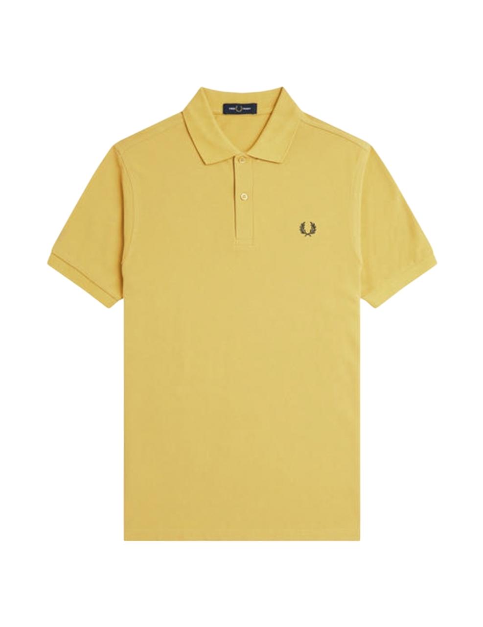 Polo Fred Perry PLAIN Amarillo Hombre