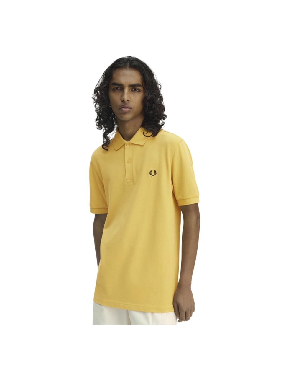 Polo Fred Perry PLAIN Amarillo Hombre