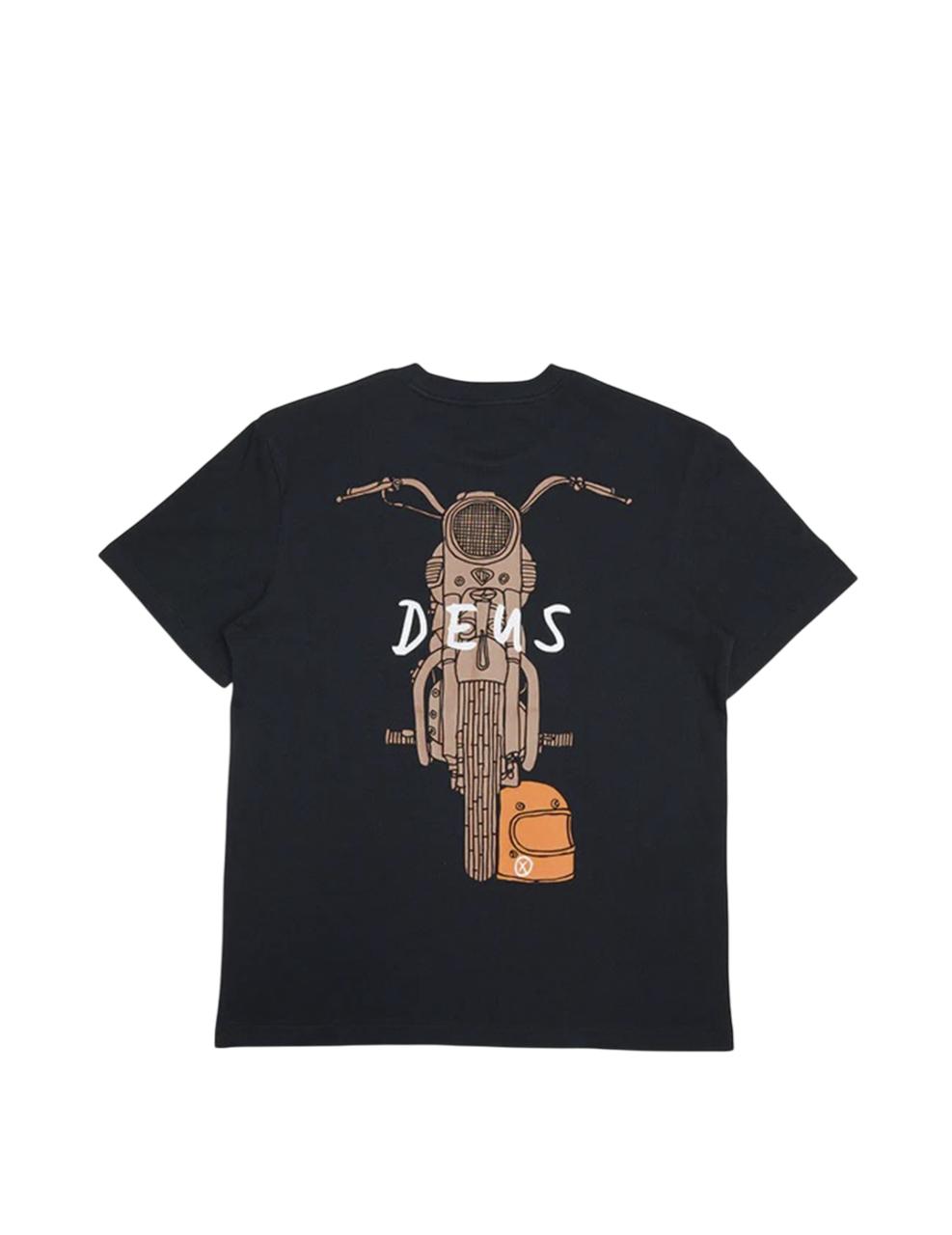 Camiseta Deus Ex Machina Frontage Negro Hombre
