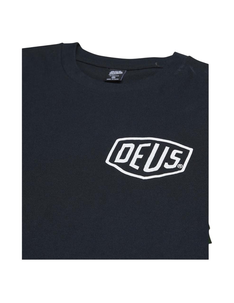 Camiseta Deus Ex Machina Frontage Negro Hombre