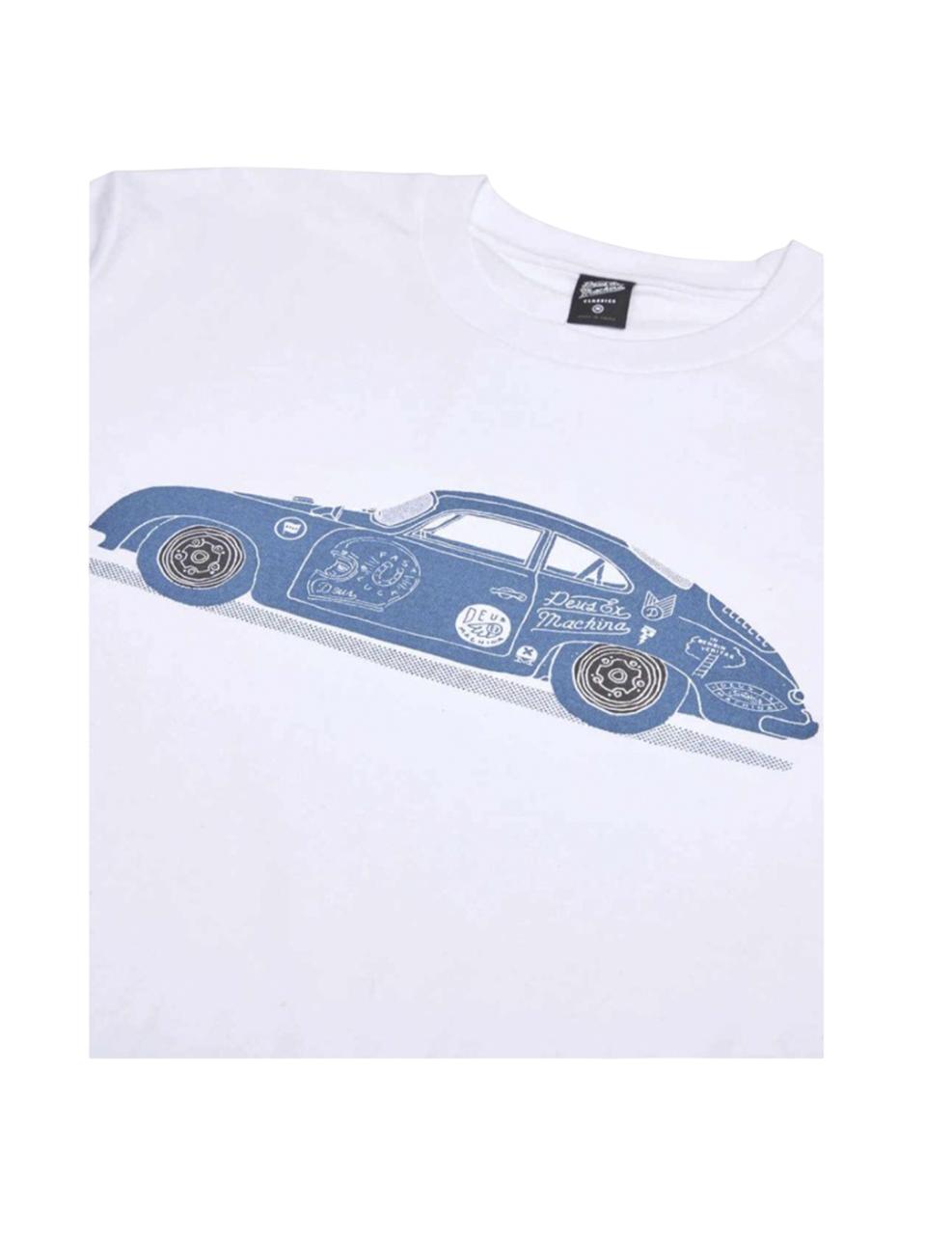 Camiseta Deus Ex Machina 356 Porsche Blanco Hombre