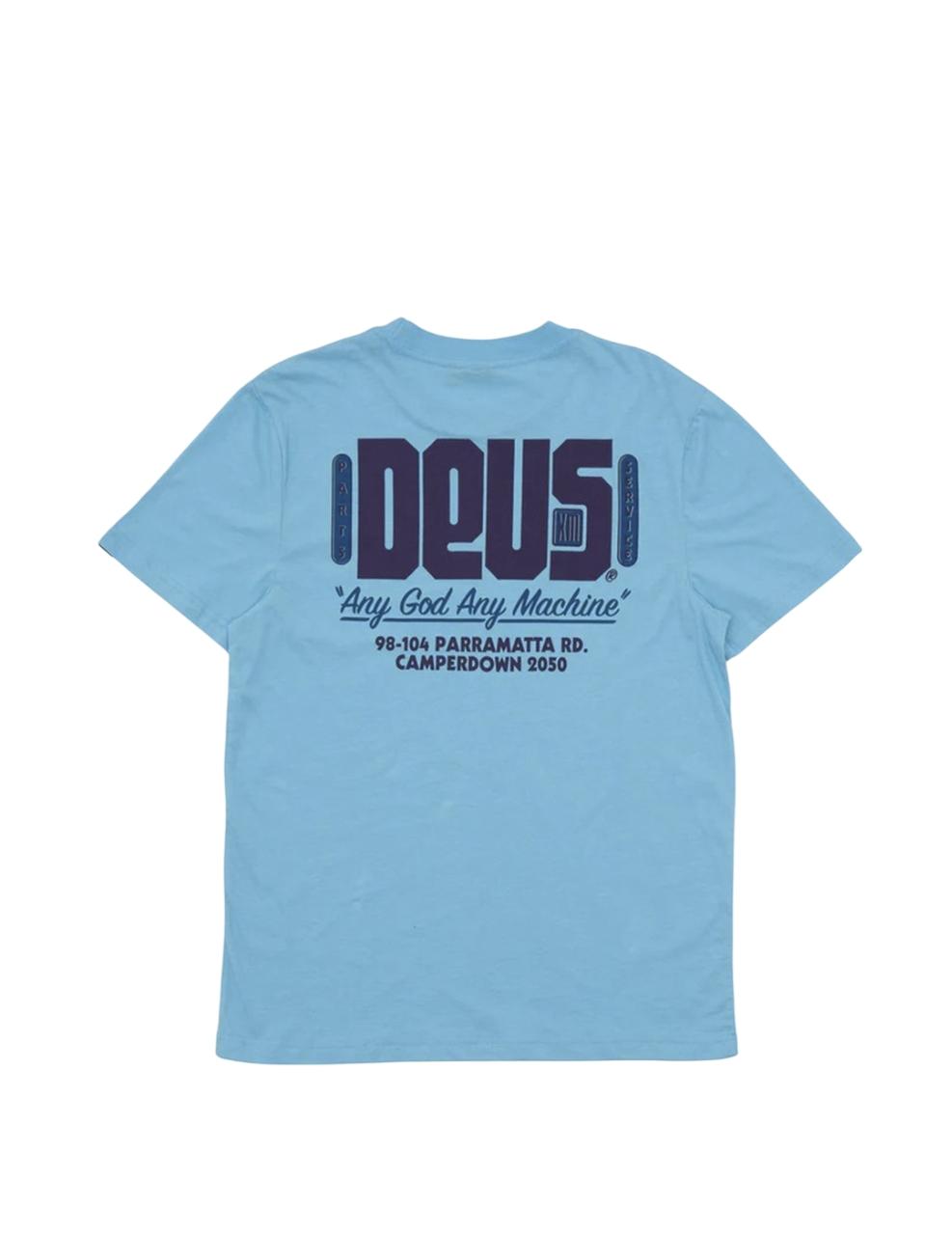 Camiseta Deus Ex Machina Outage Azul Hombre