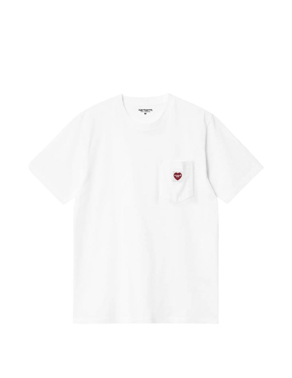 Camiseta Carhartt Wip Heart Pocket Blanco Hombre