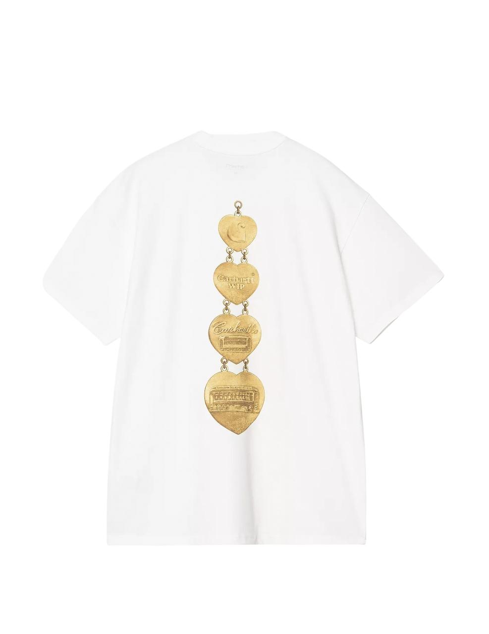 Camiseta Carhartt Wip Hartt Chain Blanco Hombre