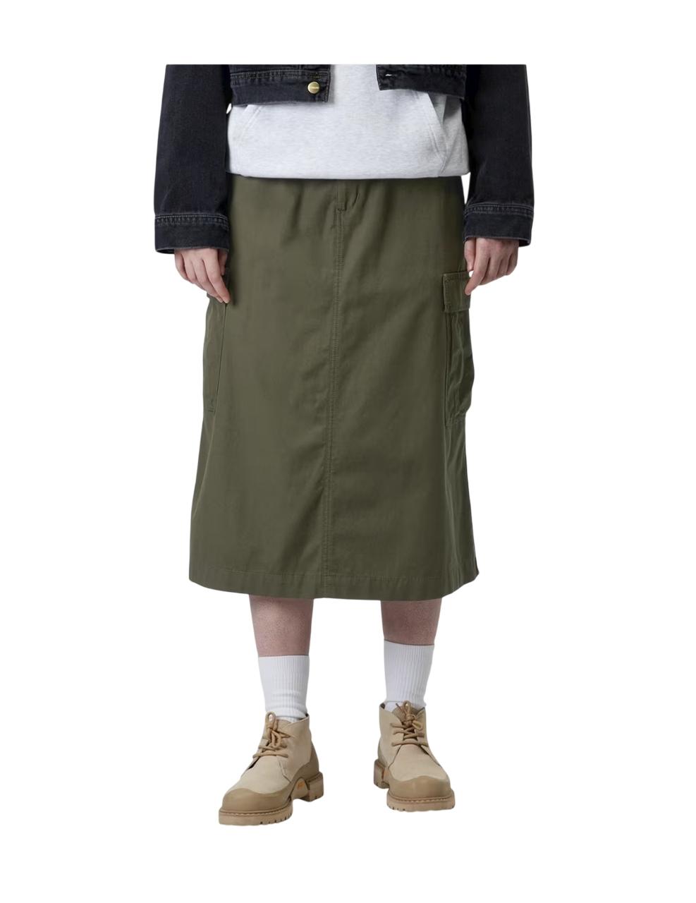 Falda Cahartt Wip Jet Cargo Verde Mujer