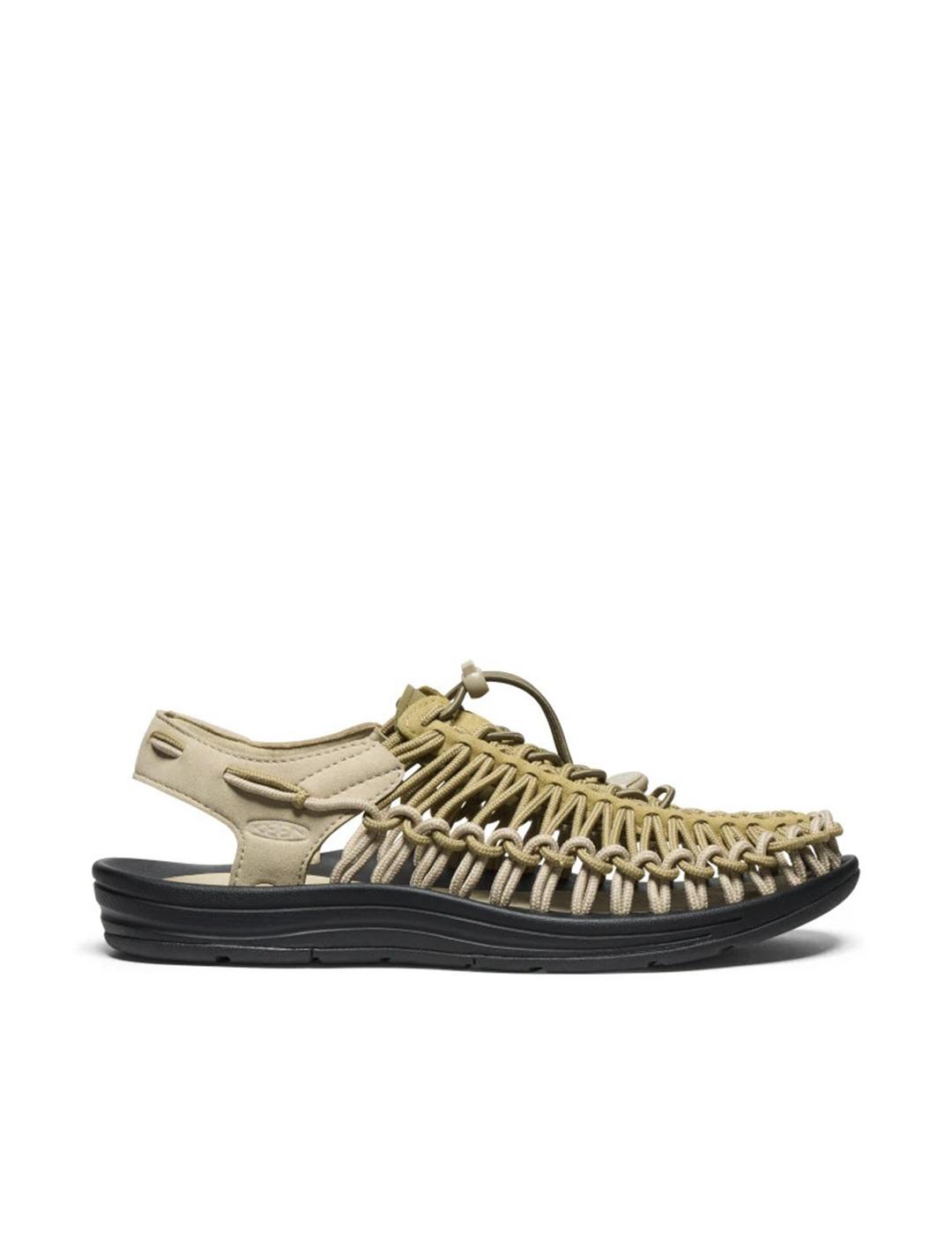 Sandalia Keen UNEEK Verde Beige Hombre