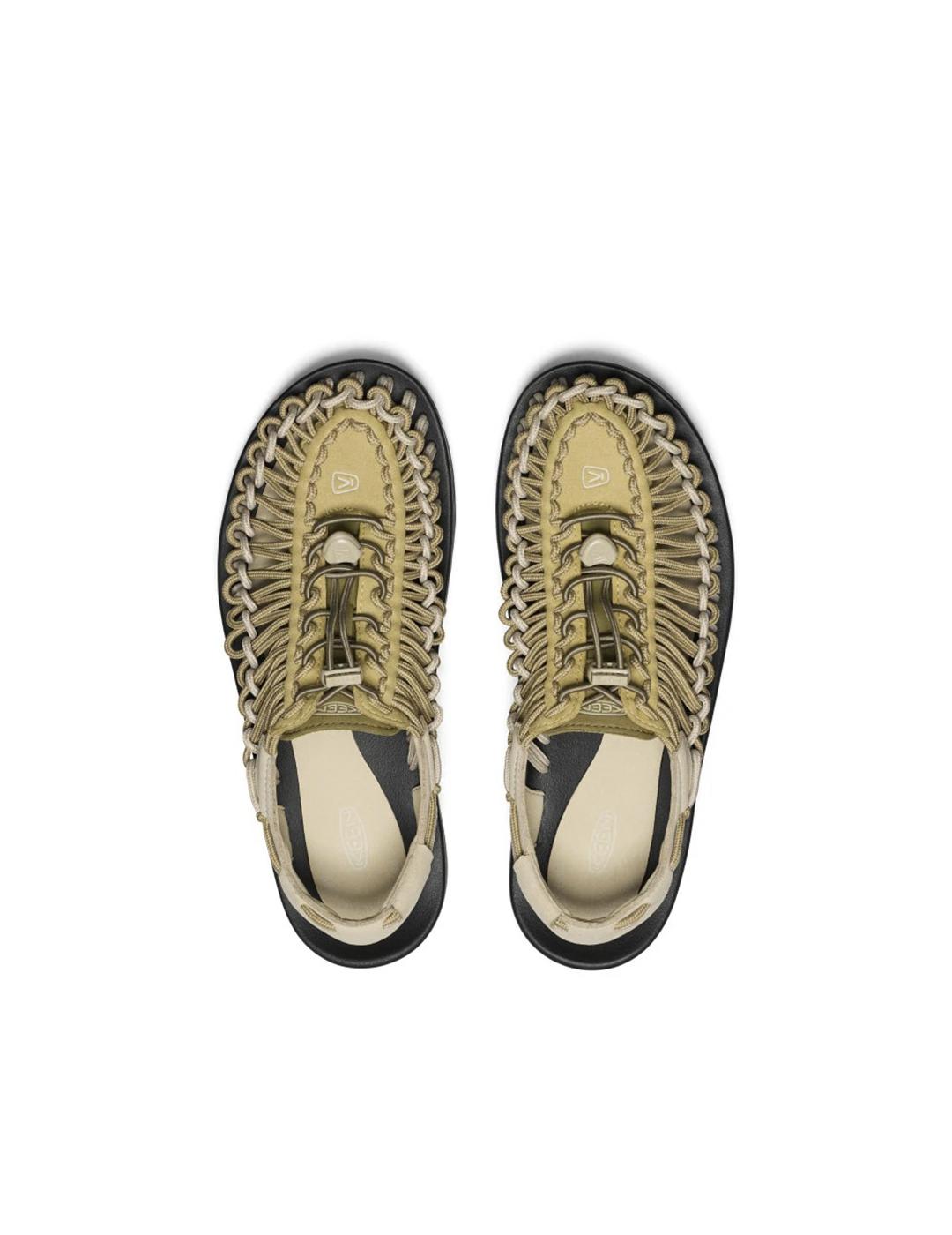 Sandalia Keen UNEEK Verde Beige Hombre