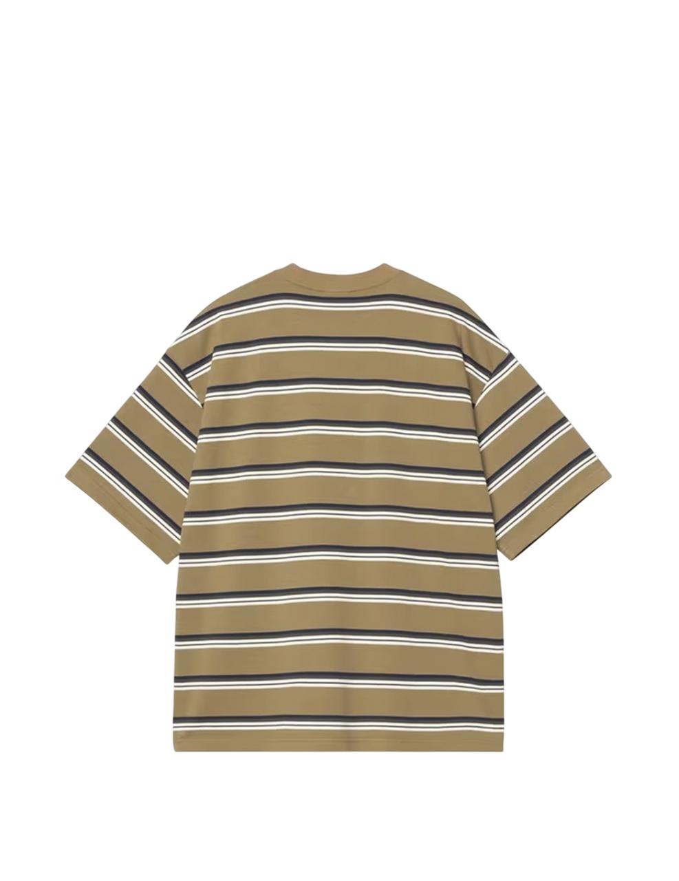 Camiseta Carhartt Wip Holm Rayas Marrón Hombre