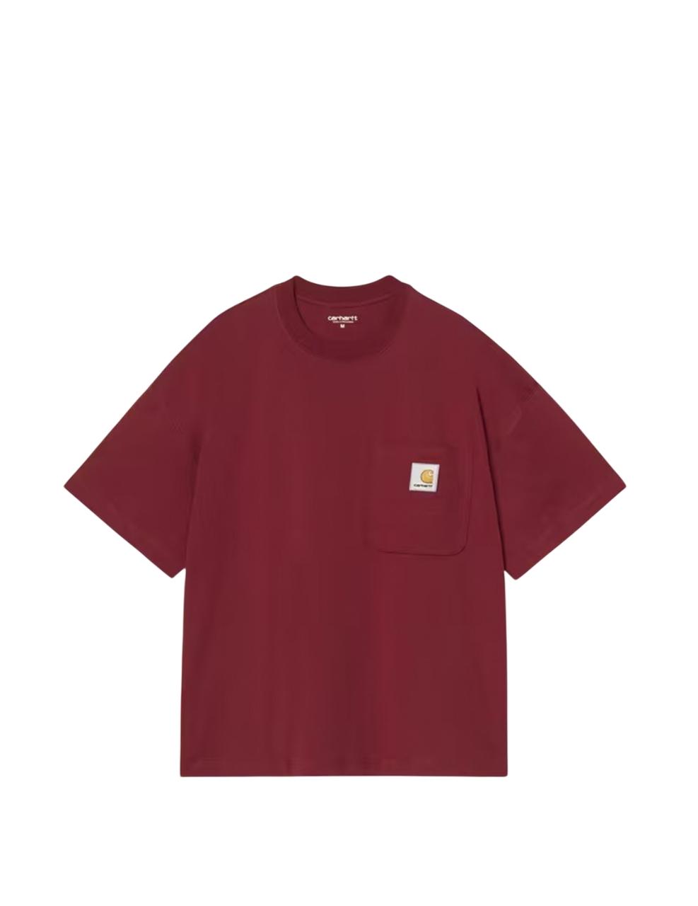 Camiseta Carhartt Wip Work Pocket Rojo Hombre